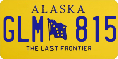 AK license plate GLM815