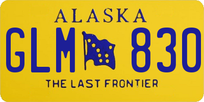 AK license plate GLM830