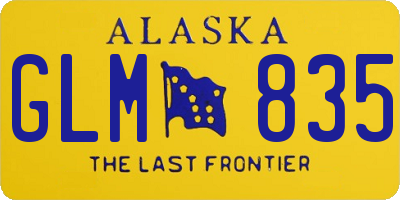 AK license plate GLM835