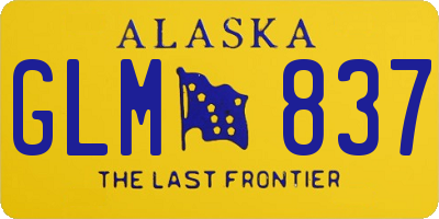 AK license plate GLM837