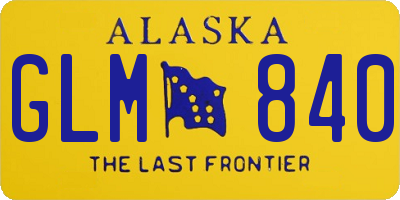 AK license plate GLM840