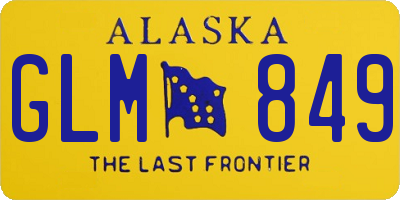 AK license plate GLM849