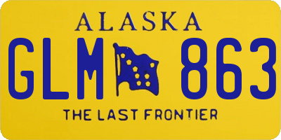 AK license plate GLM863