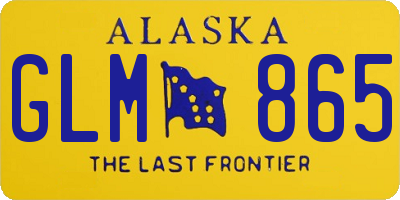 AK license plate GLM865