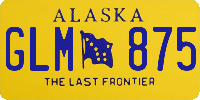 AK license plate GLM875