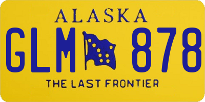 AK license plate GLM878