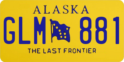 AK license plate GLM881