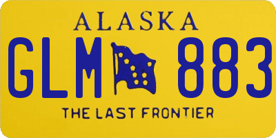 AK license plate GLM883