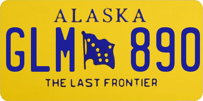 AK license plate GLM890