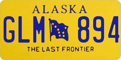 AK license plate GLM894