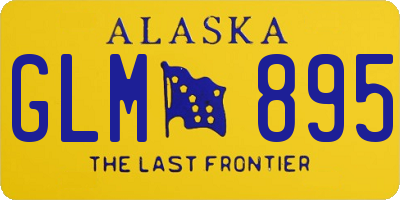 AK license plate GLM895