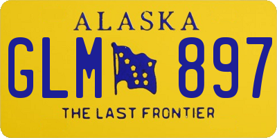 AK license plate GLM897