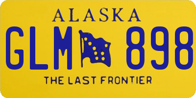 AK license plate GLM898