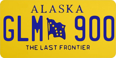 AK license plate GLM900