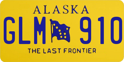 AK license plate GLM910