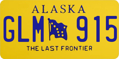 AK license plate GLM915