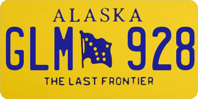 AK license plate GLM928