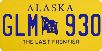 AK license plate GLM930
