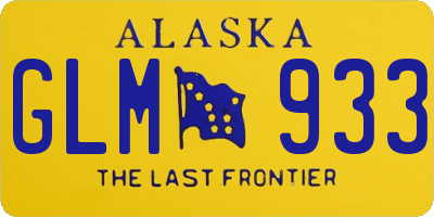 AK license plate GLM933
