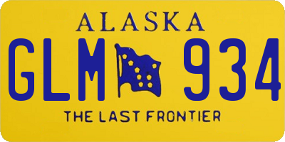AK license plate GLM934