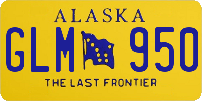 AK license plate GLM950