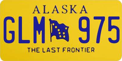 AK license plate GLM975