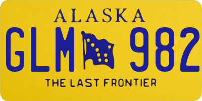 AK license plate GLM982