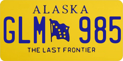 AK license plate GLM985