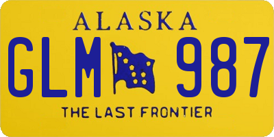 AK license plate GLM987