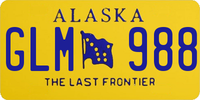 AK license plate GLM988