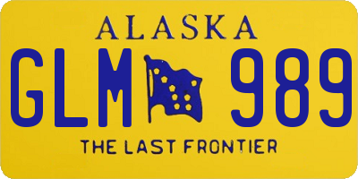 AK license plate GLM989