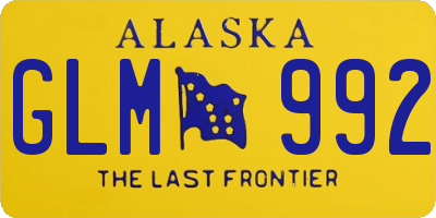 AK license plate GLM992