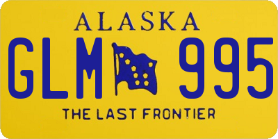 AK license plate GLM995