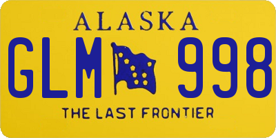 AK license plate GLM998