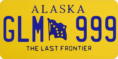 AK license plate GLM999