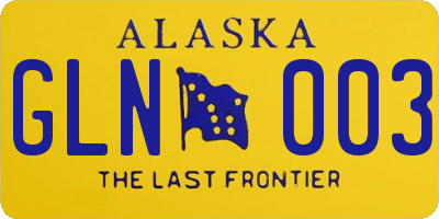 AK license plate GLN003