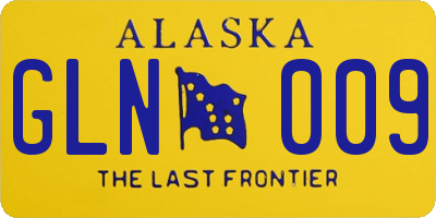 AK license plate GLN009