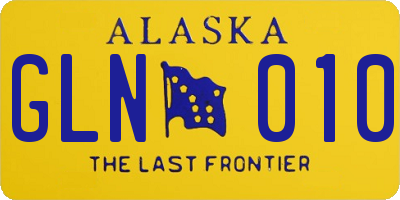 AK license plate GLN010