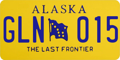AK license plate GLN015