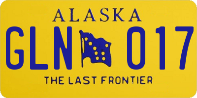 AK license plate GLN017