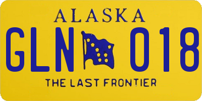 AK license plate GLN018