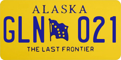 AK license plate GLN021