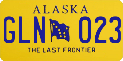 AK license plate GLN023