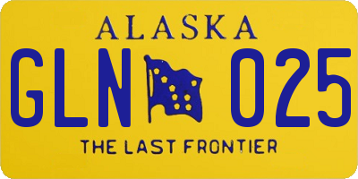 AK license plate GLN025