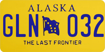 AK license plate GLN032