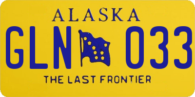 AK license plate GLN033
