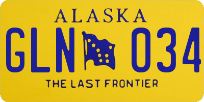 AK license plate GLN034