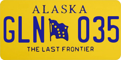 AK license plate GLN035