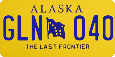 AK license plate GLN040