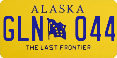 AK license plate GLN044